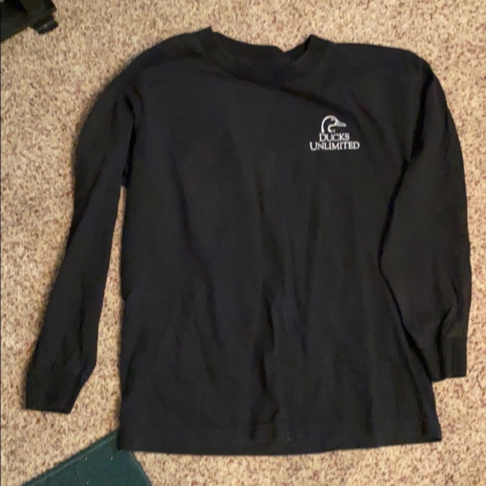 Youth Large black Ducks Unlimited long sleeve